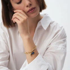 Pendentif ŒIL LAPIS LAZULI -Bijouxe Legant Magasin 02880063 109 TU M2