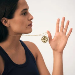 Pendentif MÉDAILLE MARTELÉE -Bijouxe Legant Magasin 02880135 157 TU M1